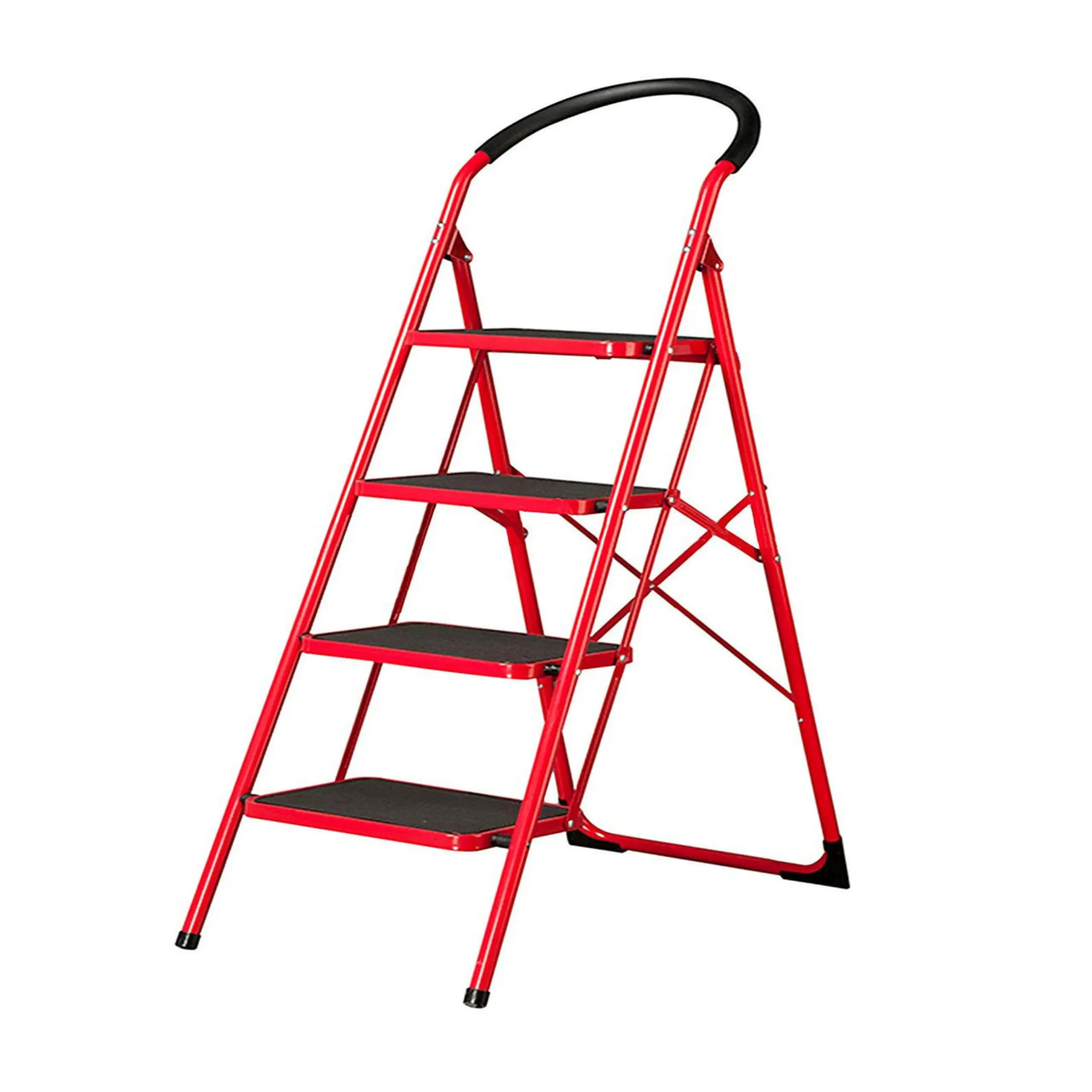 4 LAYER MULTIFUNCTION HOUSEHOLD LADDER, FOLDABLE LADDER WITH SAFETY HOLD HANDLE, STURDY AND DURABLE LADDER