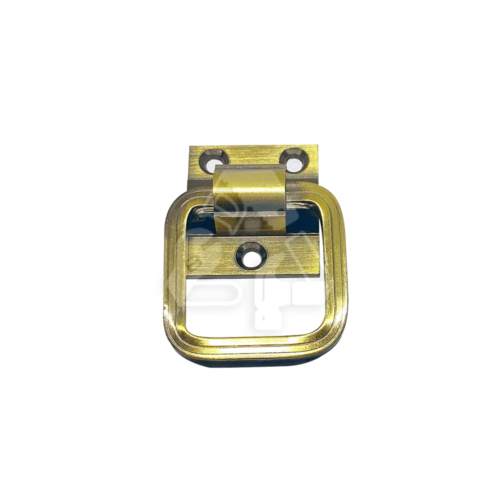 Window Ring Square Brass Ab Finish