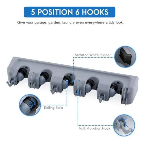 Broom Stick Mop Holder, Wall Mount Organizers