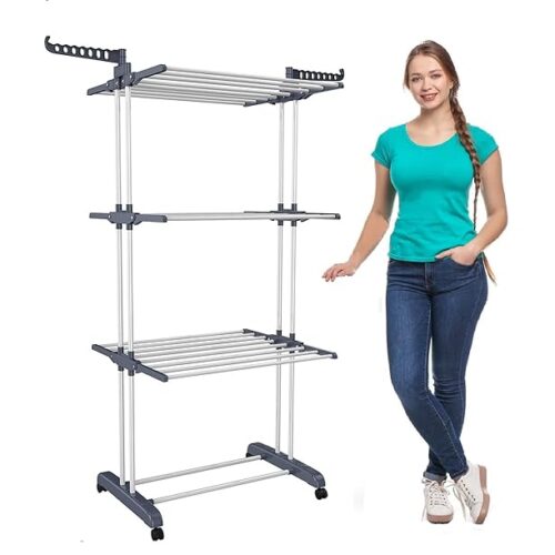 Cloth Drying Rack, Outdoor Cloth Drying Rack With Multiple Layers