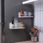 Fridge magnetic rack, 1 Tier Spice rack. White Color Organizer