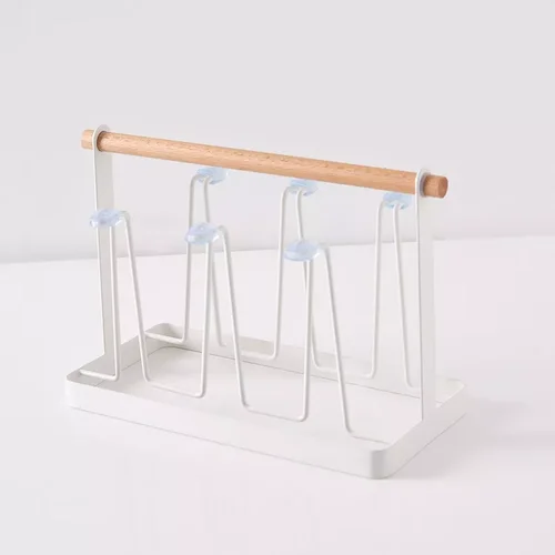 Premium Design Glass holder, With Wooden Handle, Non Slip Base