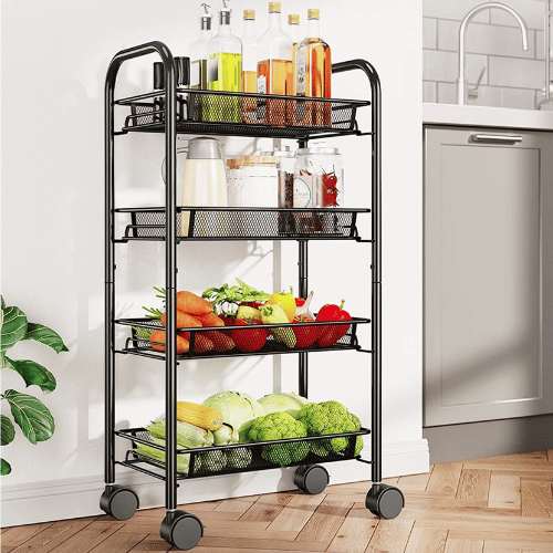 Rolling Kitchen Rack 4-TIER ROLLING CART