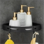ALUMINUM BATHROOM CORNER RACK / SPICE RACK - MULTI-PURPOSE RUST-RESISTANT ORGANIZER