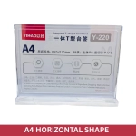 A4 Horizontal Acrylic Sign Holder, Horizontal acrylic sign holder, A4 sign display frame, T-shape acrylic sign holder, Clear plastic display frame, Tabletop sign holder in Sri Lanka, Acrylic menu holder A4, QR code display stand, A4 countertop sign holder, Acrylic T-frame for signs, Price list display stand, Desktop sign frame A4, Menu display stand in Sri Lanka, Plastic horizontal sign holder, Office sign holder Sri Lanka, Restaurant tabletop sign frame, A4 sign holder for counters, Acrylic display frame for reception, T base acrylic display holder, Retail sign holder in Sri Lanka, Hardwarestore.lk acrylic holders