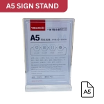 A5 sign holder Sri Lanka, QR code stand, clear display stand, menu holder table top, sign frame plastic, promotional stand Sri Lanka, hardwarestore.lk